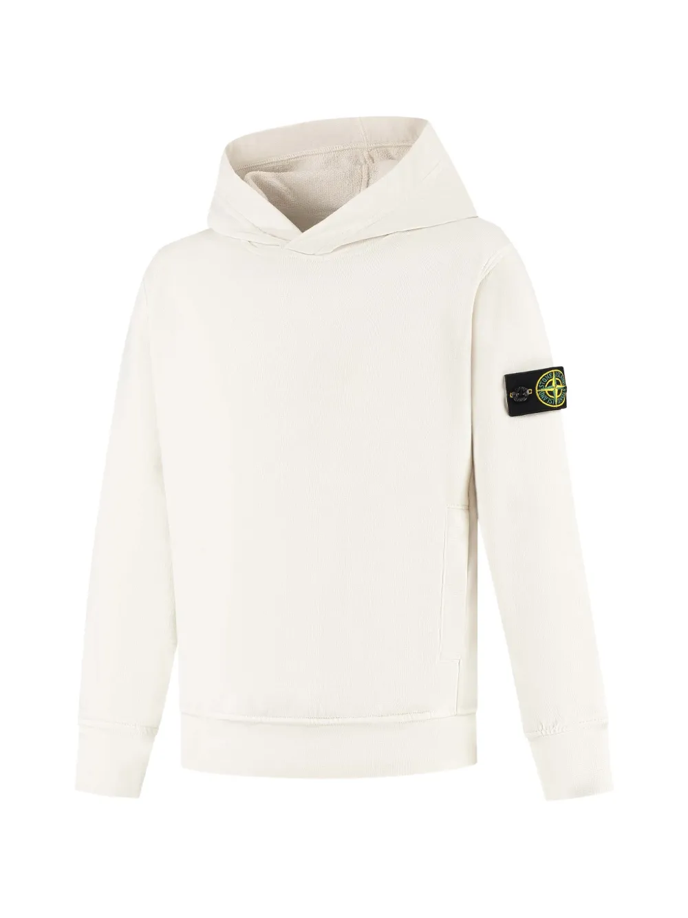 Stone Island Junior Hoodie met logopatch Beige