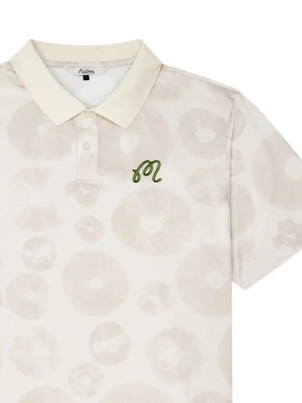 Malbon Golf Fairway Foraging mushroom print polo shirt - Beige