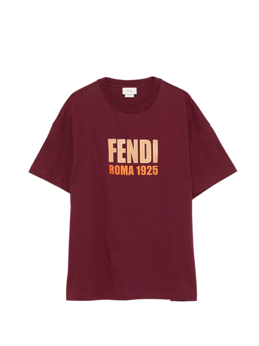 Fendi Kids logo-lettering T-shirt - Rosso
