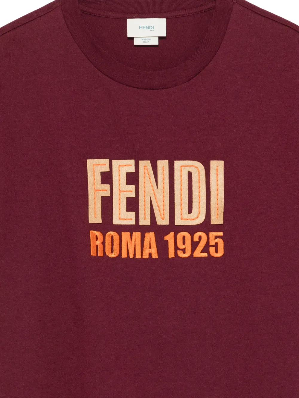 Fendi Kids T-shirt met logo Rood