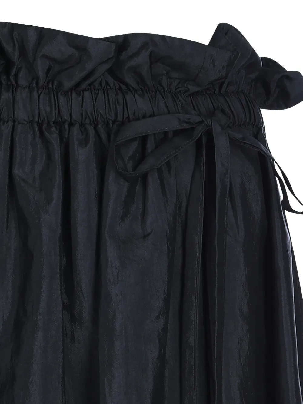 Jil Sander Midi-rok met ruches en trekkoord Zwart