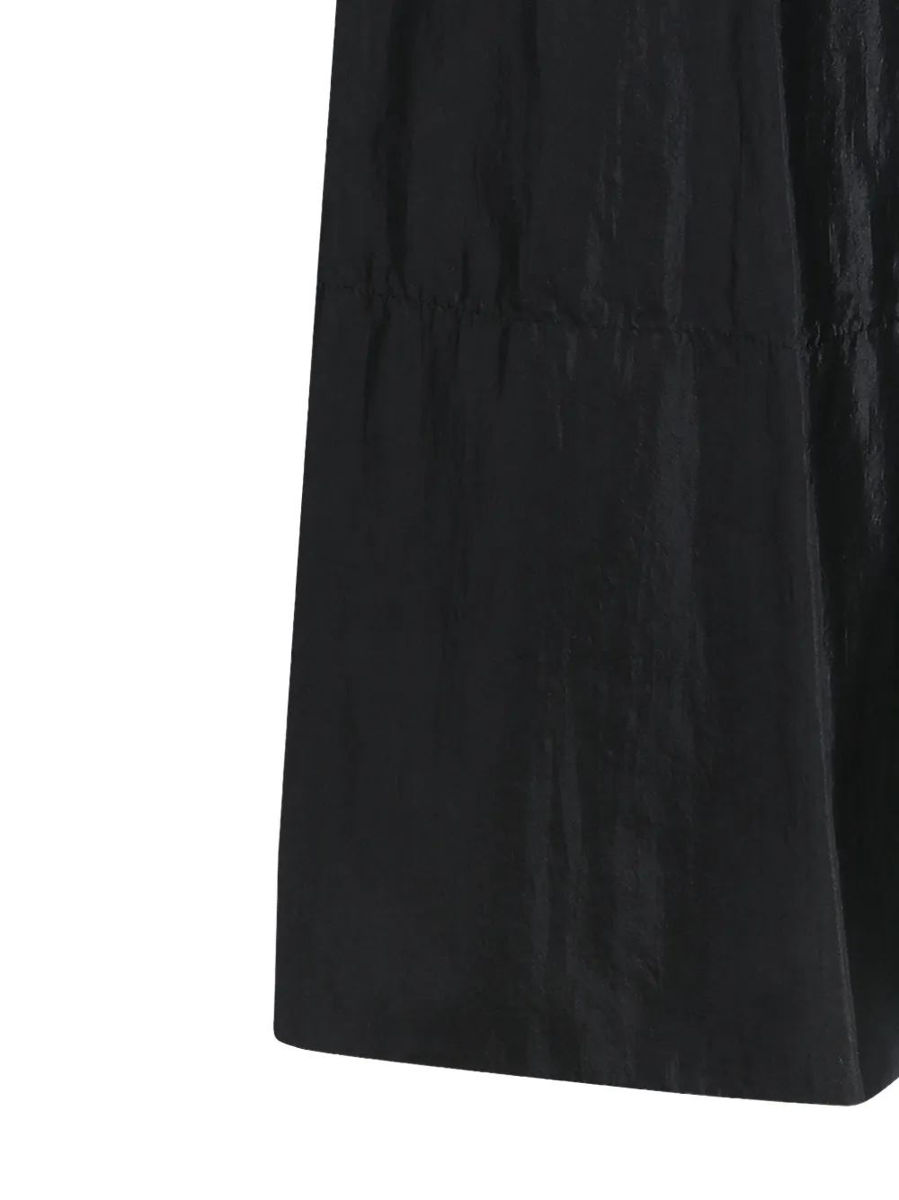 Jil Sander Midi-rok met ruches en trekkoord Zwart