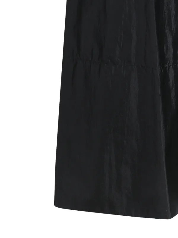 Jil Sander ラッフルドローストリング ミディスカート | ブラック