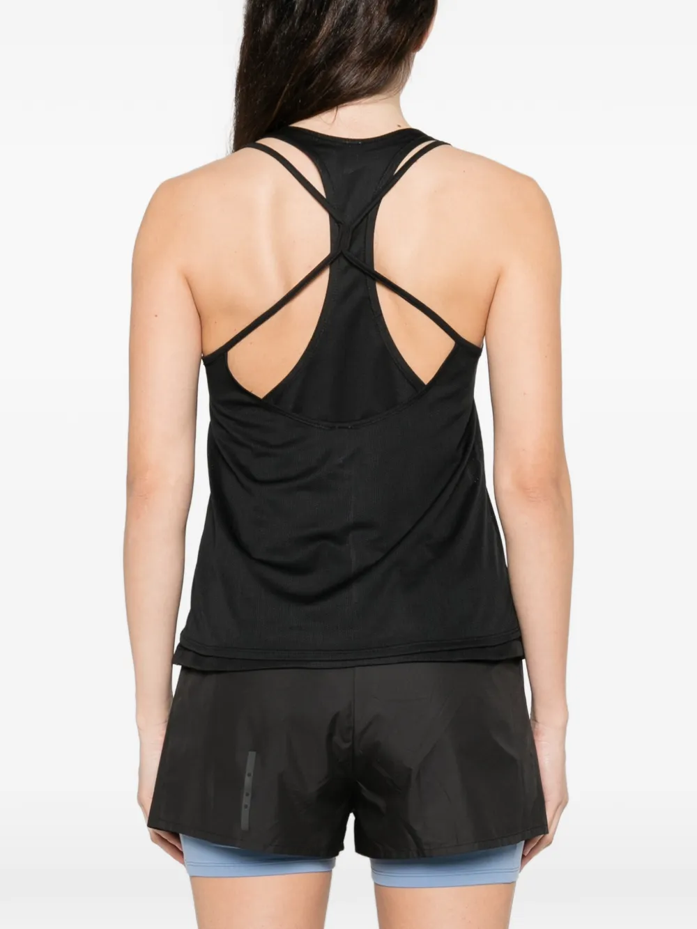 adidas by Stella McCartney Gelaagde tanktop met diepe ronde hals (set van twee) Zwart