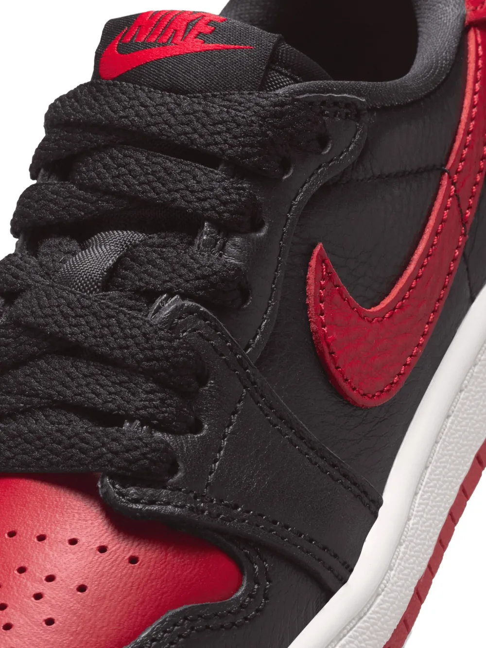 Jordan Kids Air Jordan 1 Low OG "Black Varsity Red Summit White" sneakers Zwart