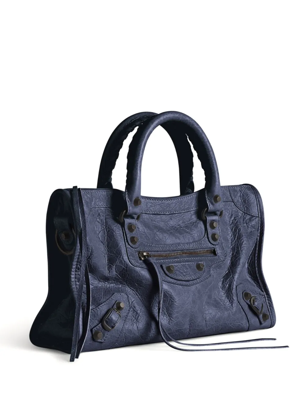 Balenciaga Le City tas met rits Blauw