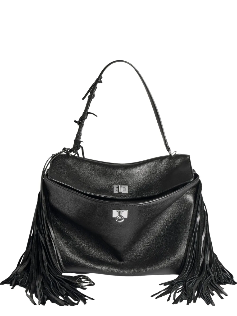 Balenciaga Rodeo fringe top handle bag - Nero