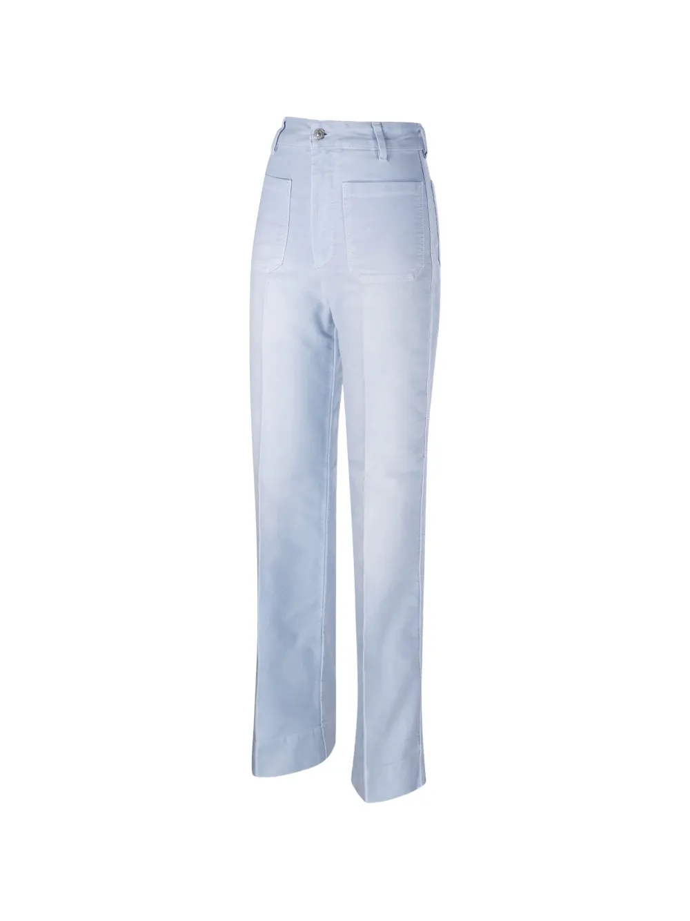 Victoria Beckham Patch-pocket Jeans In Blue