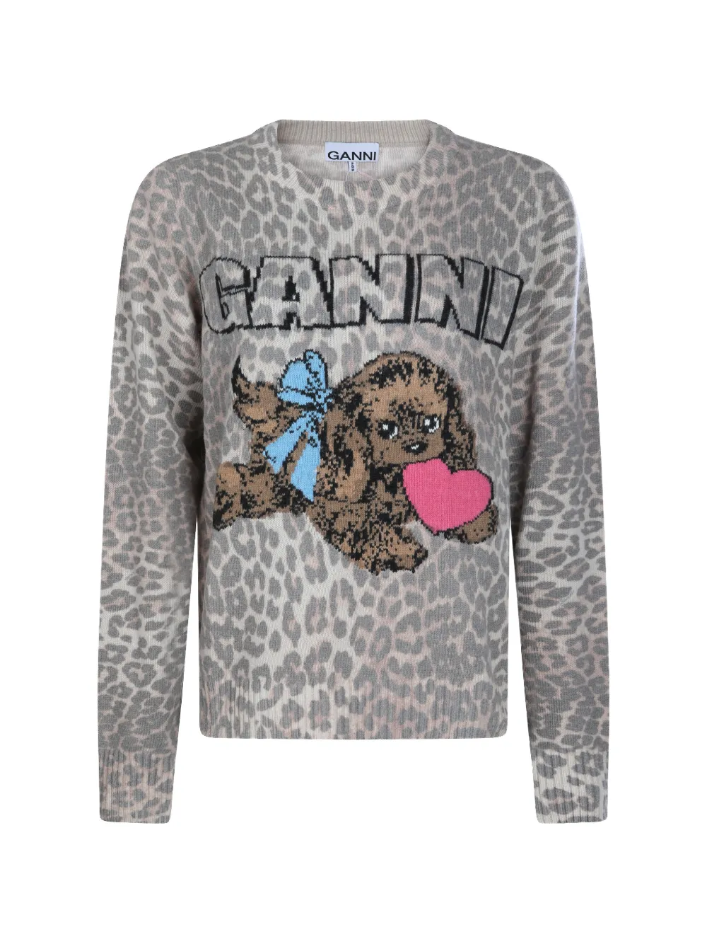 GANNI leopard-patterned sweater - Braun