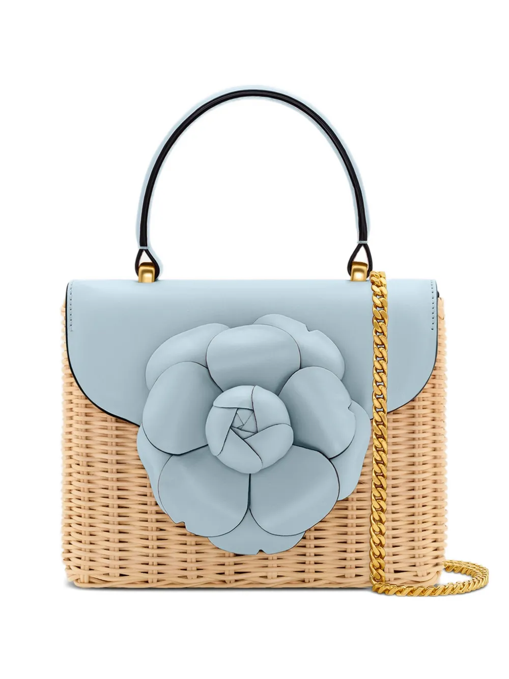 Oscar de la Renta Borsa tote TRO mini con applicazione - Toni neutri