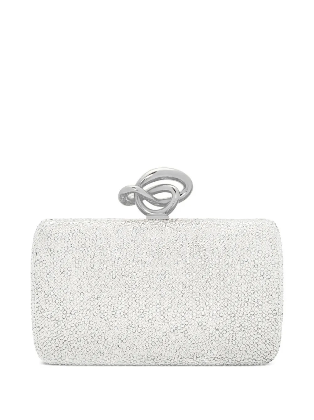 Oscar de la Renta Clutch verfraaid met kristallen Wit