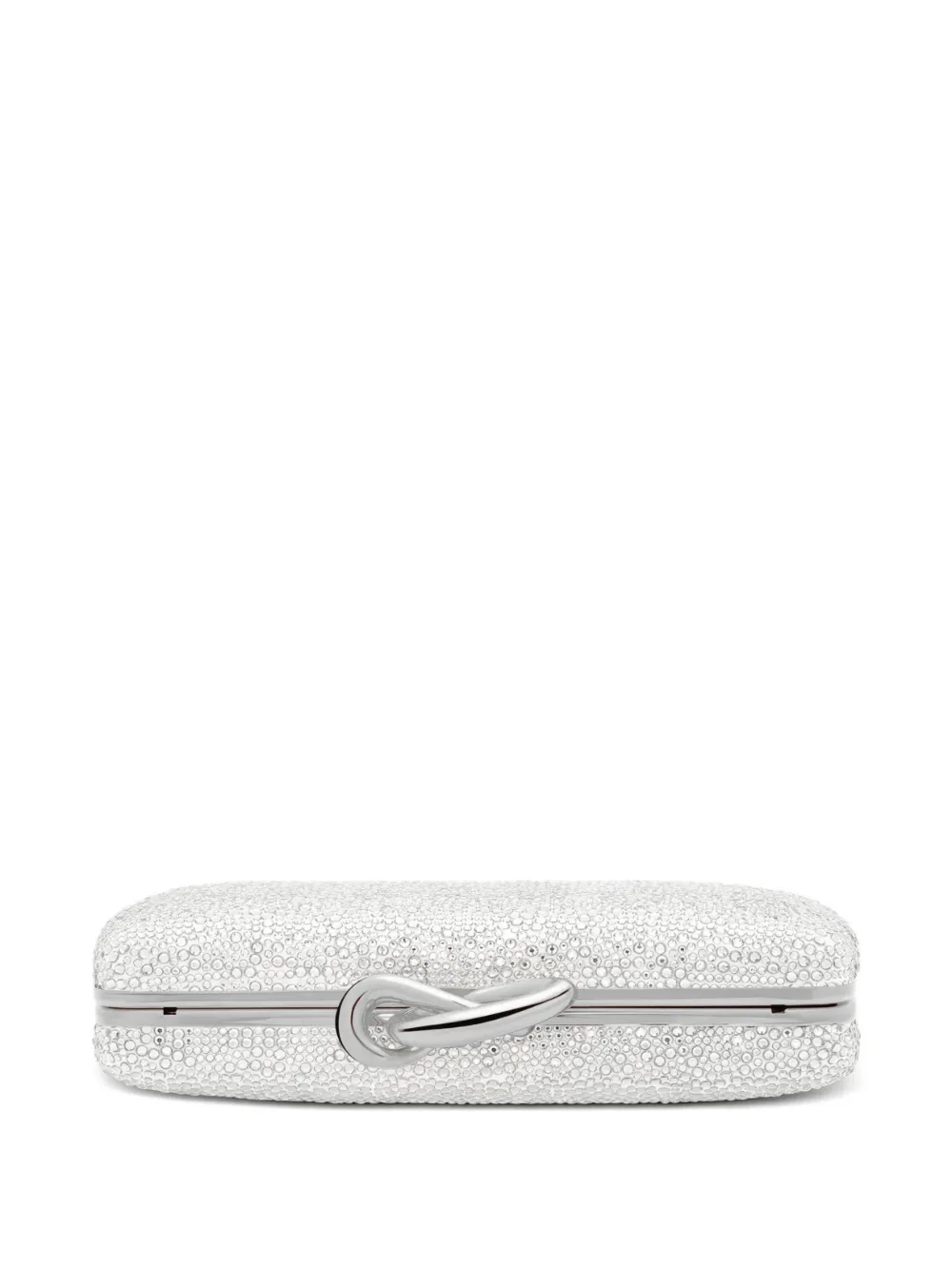 Oscar de la Renta Clutch verfraaid met kristallen Wit