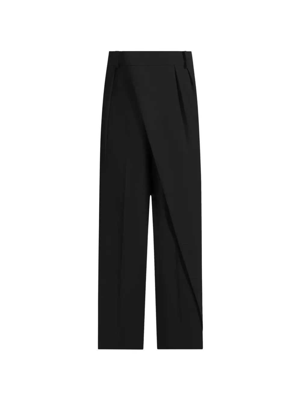 Manière De Voir Colette wrap-front pleated tailored trousers - Schwarz