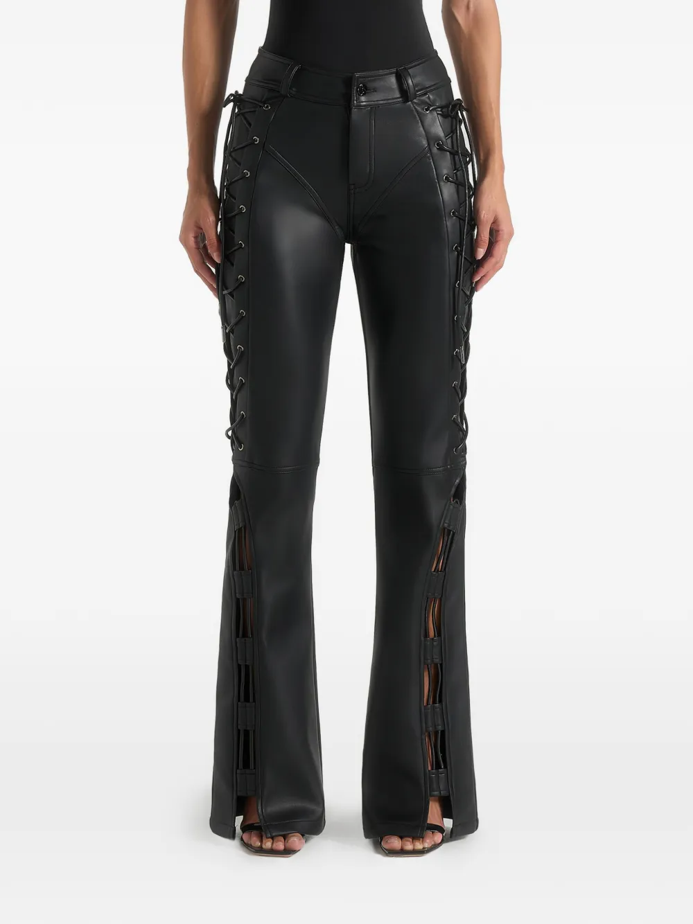 Ambre Lace-Up Flared Trousers