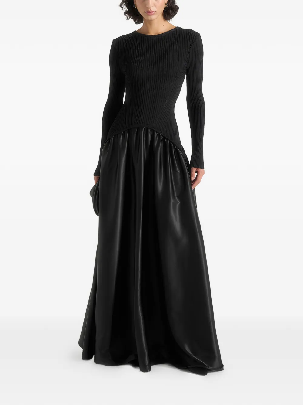 Manière De Voir Adeline panelled maxi dress - Nero