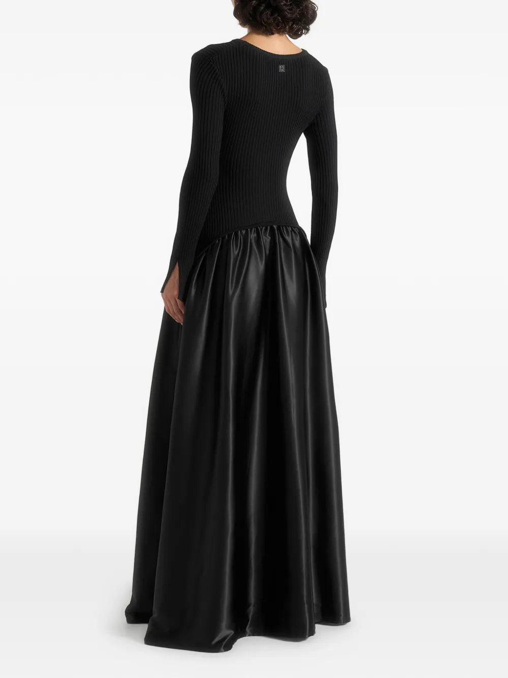 Mani&egrave;re De Voir Adeline panelled maxi dress - Zwart