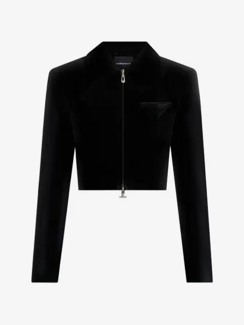 Manière De Voir Adina velvet cropped jacket