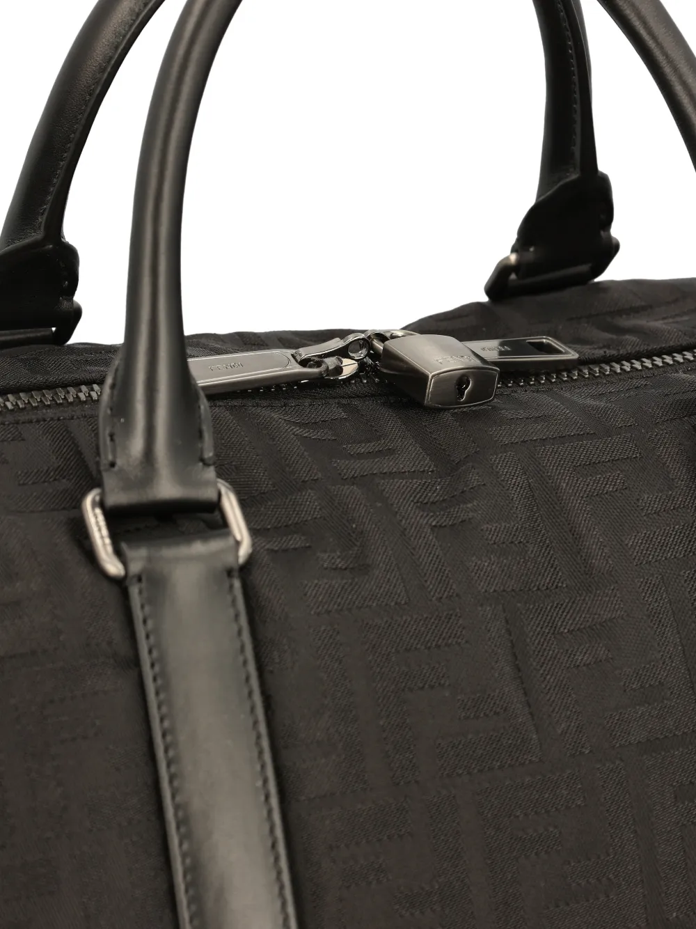 FENDI Grote reistas met FF-patroon Zwart