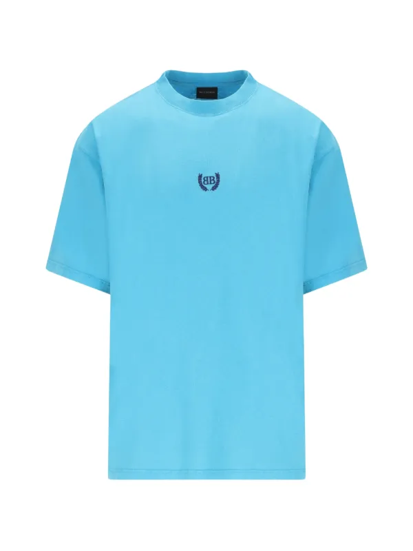 Balenciaga エンブロイダリー Tシャツ | ブルー | FARFETCH JP