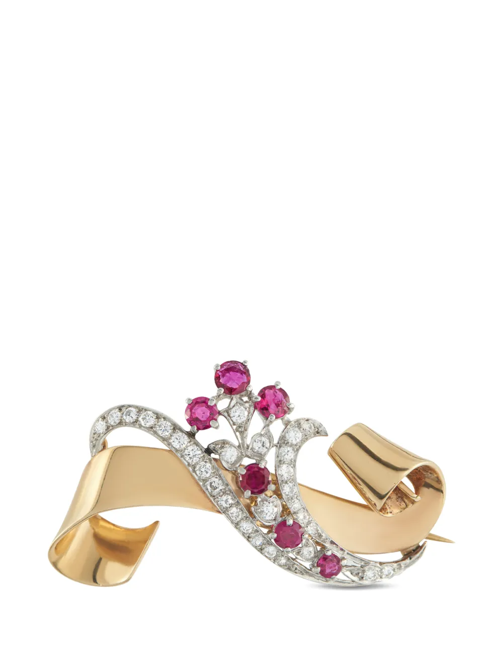 Van Cleef & Arpels diamond ruby brooch - Rosa