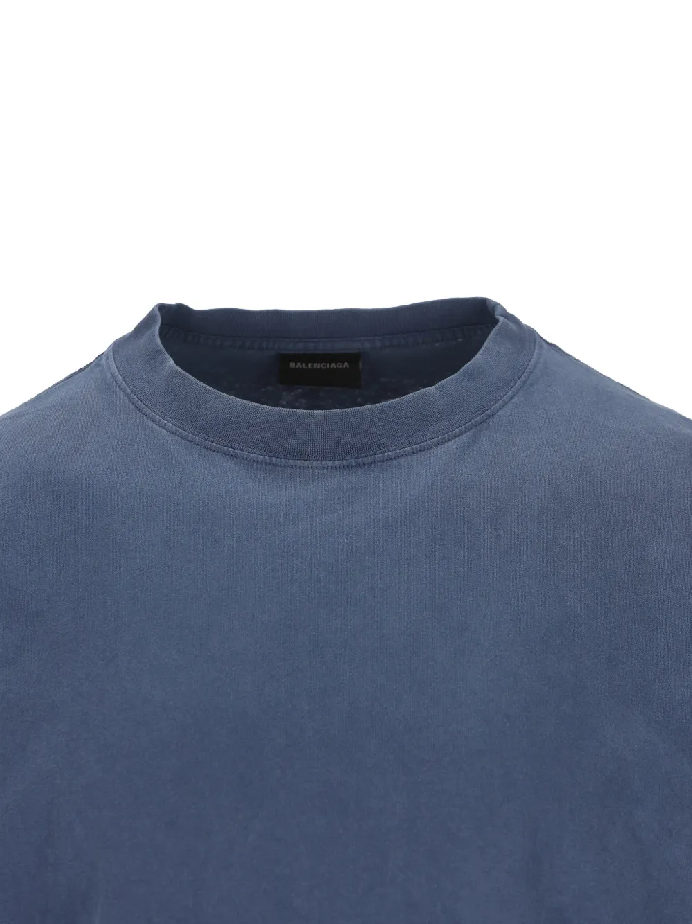 Balenciaga T-shirt met geborduurd logo Blauw