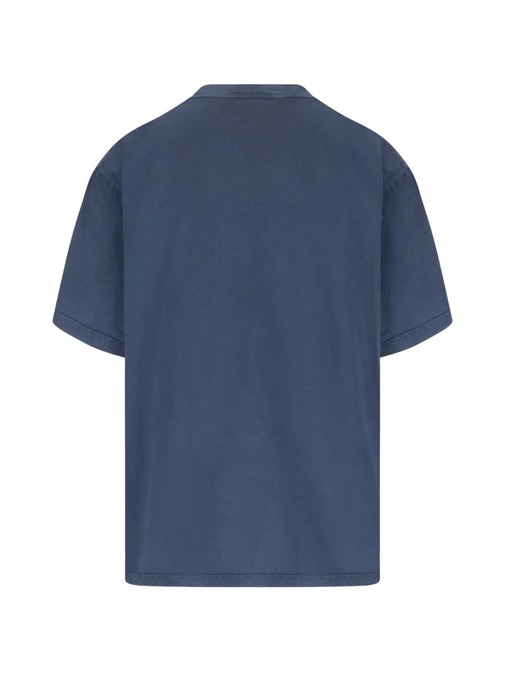 Balenciaga logo-embroidery T-shirt - Blauw