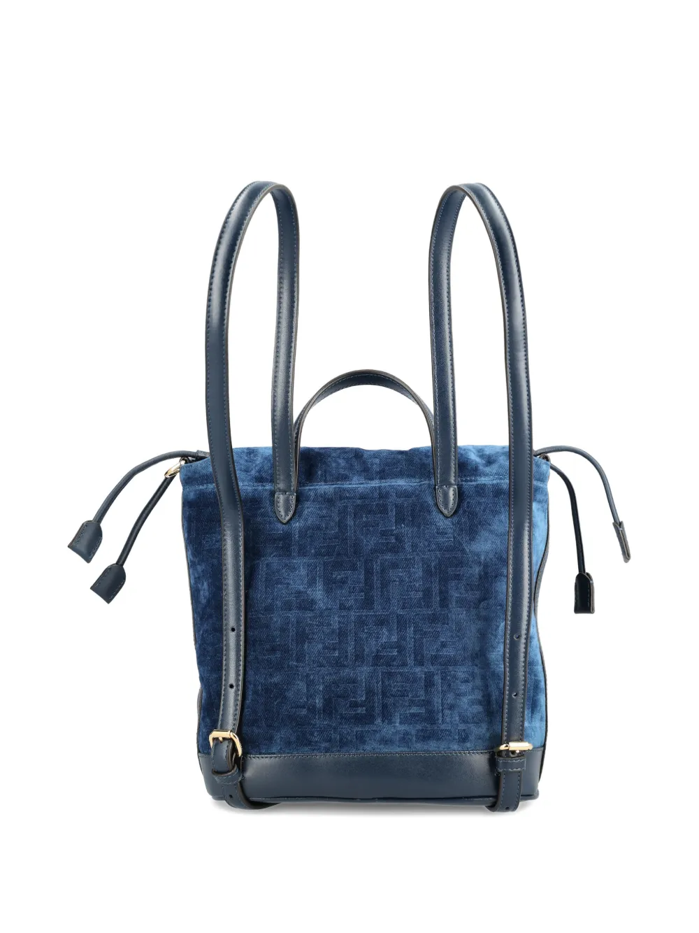 FENDI logo-plaque backpack - Blauw