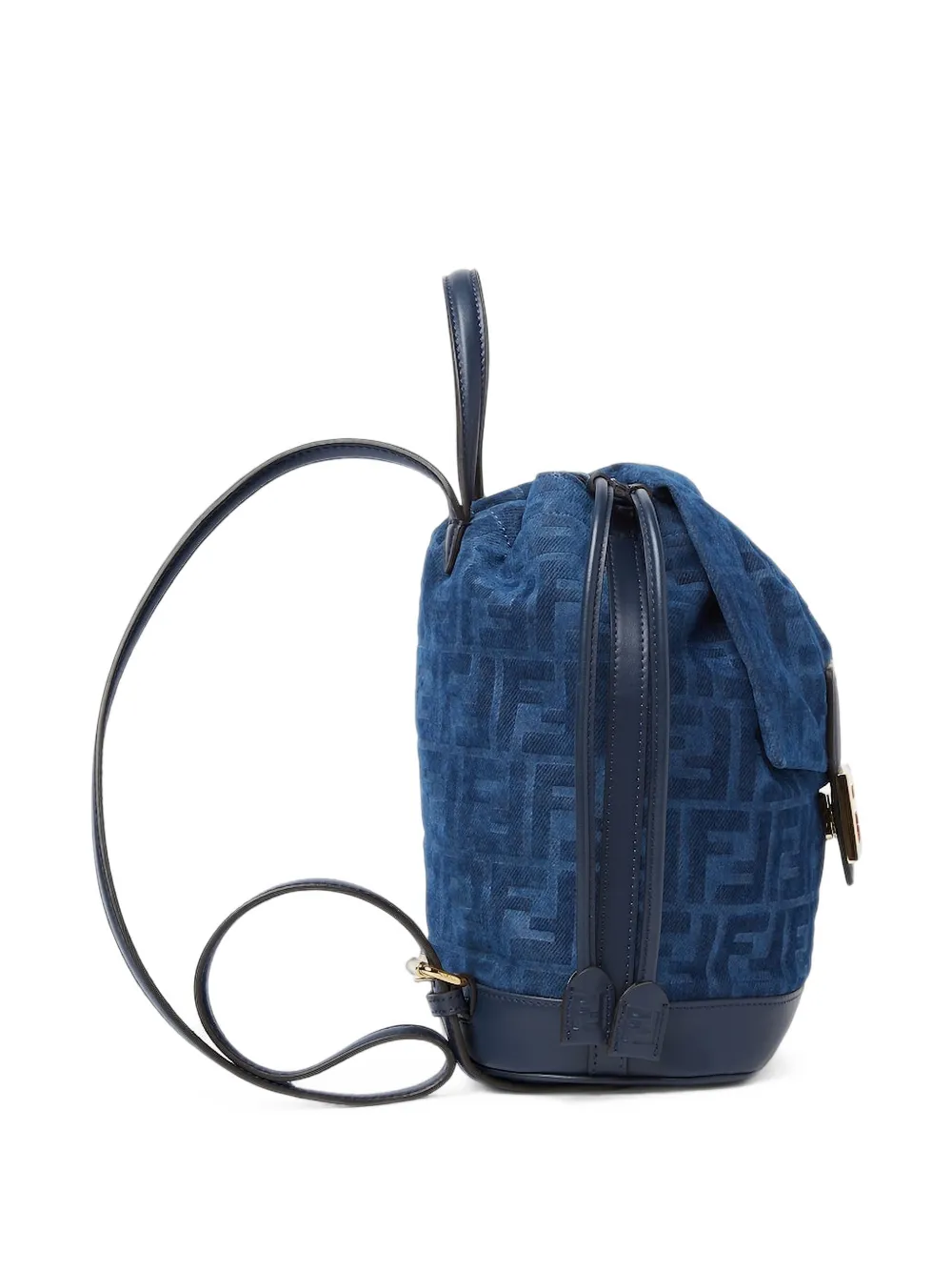 FENDI Rugzak met logoplakkaat Blauw