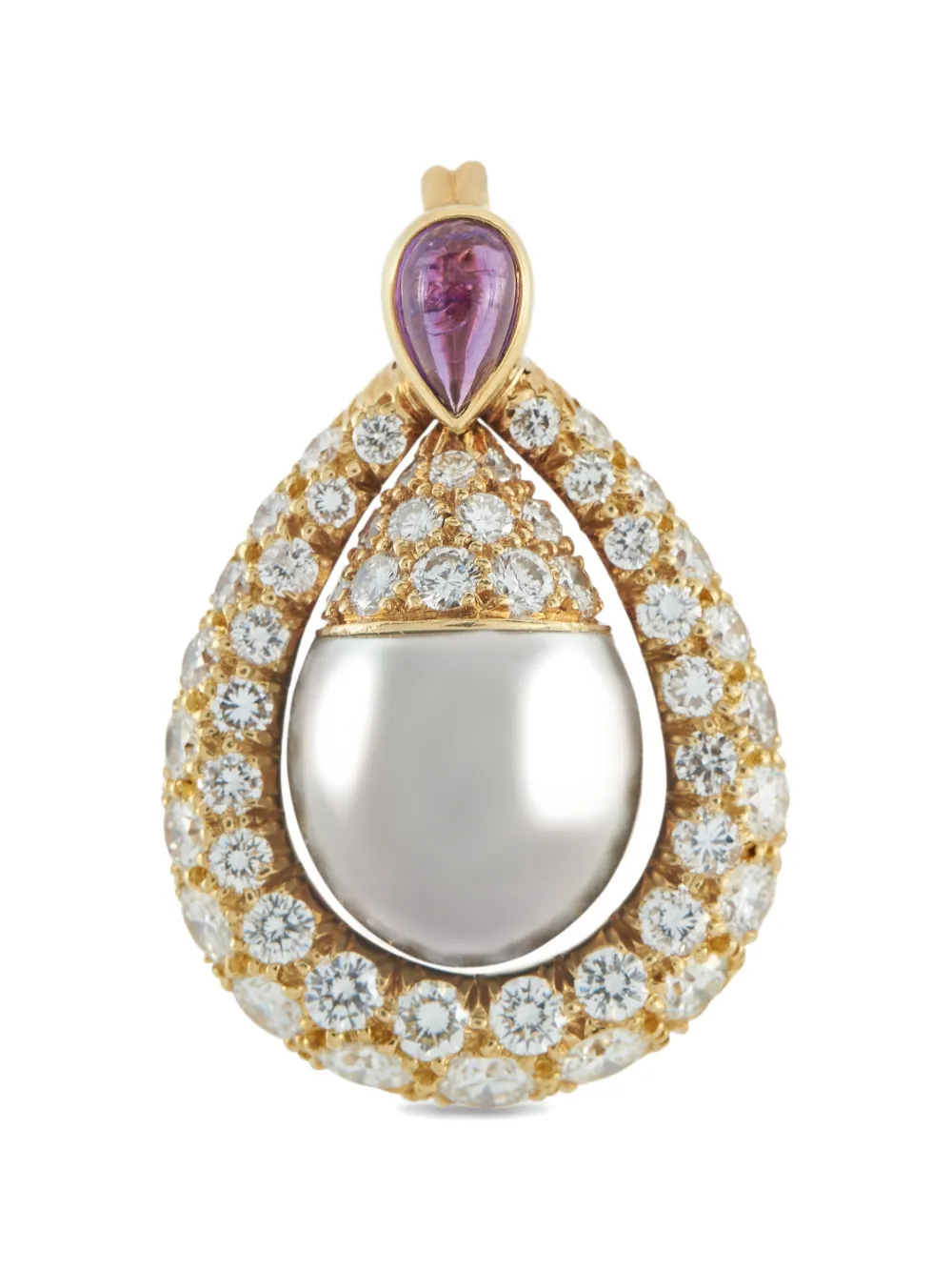 Mauboussin diamond amethyst and pearl pendant - Gold
