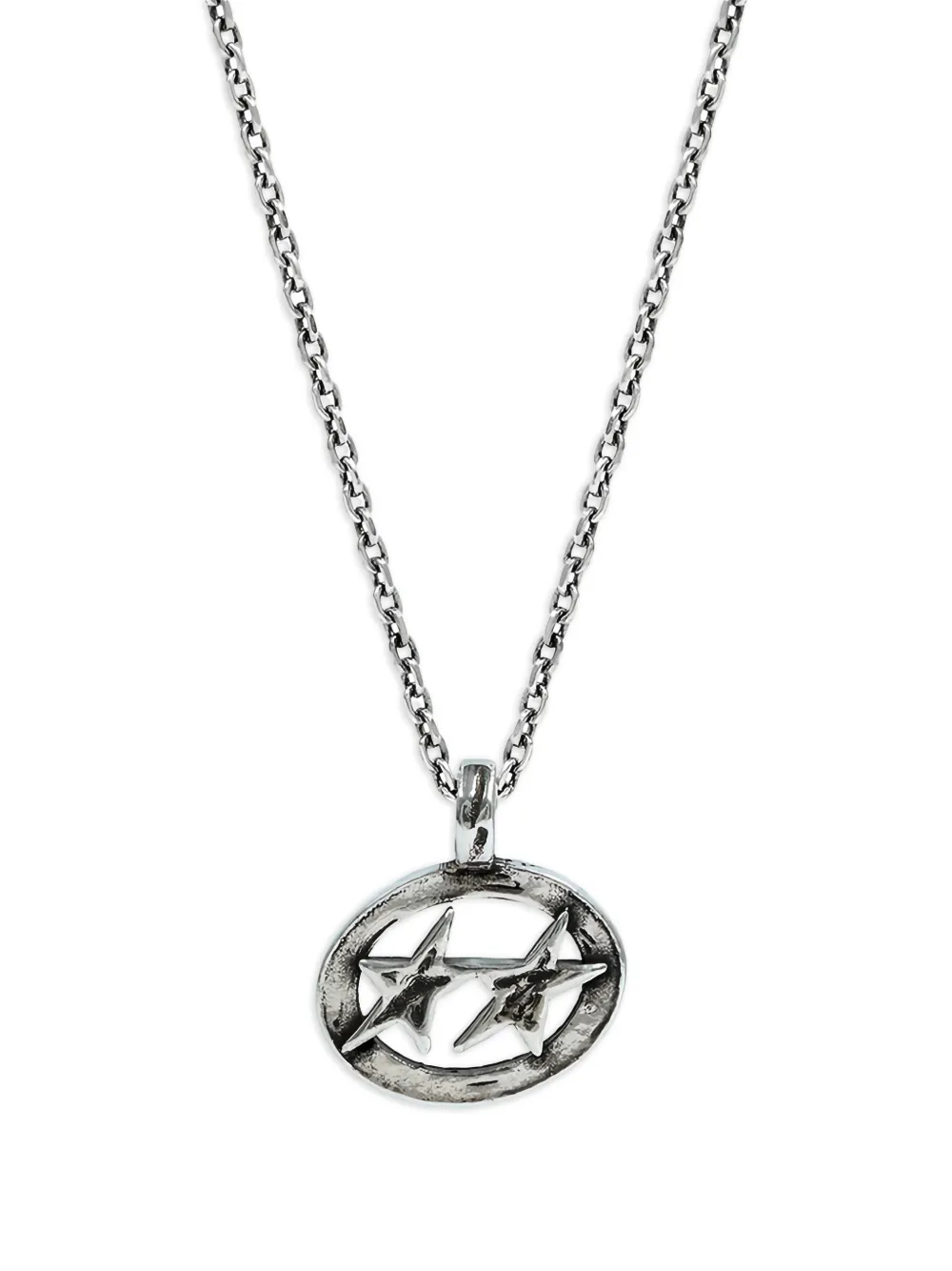  Twojeys Star Oval Sterling Silver Necklace 