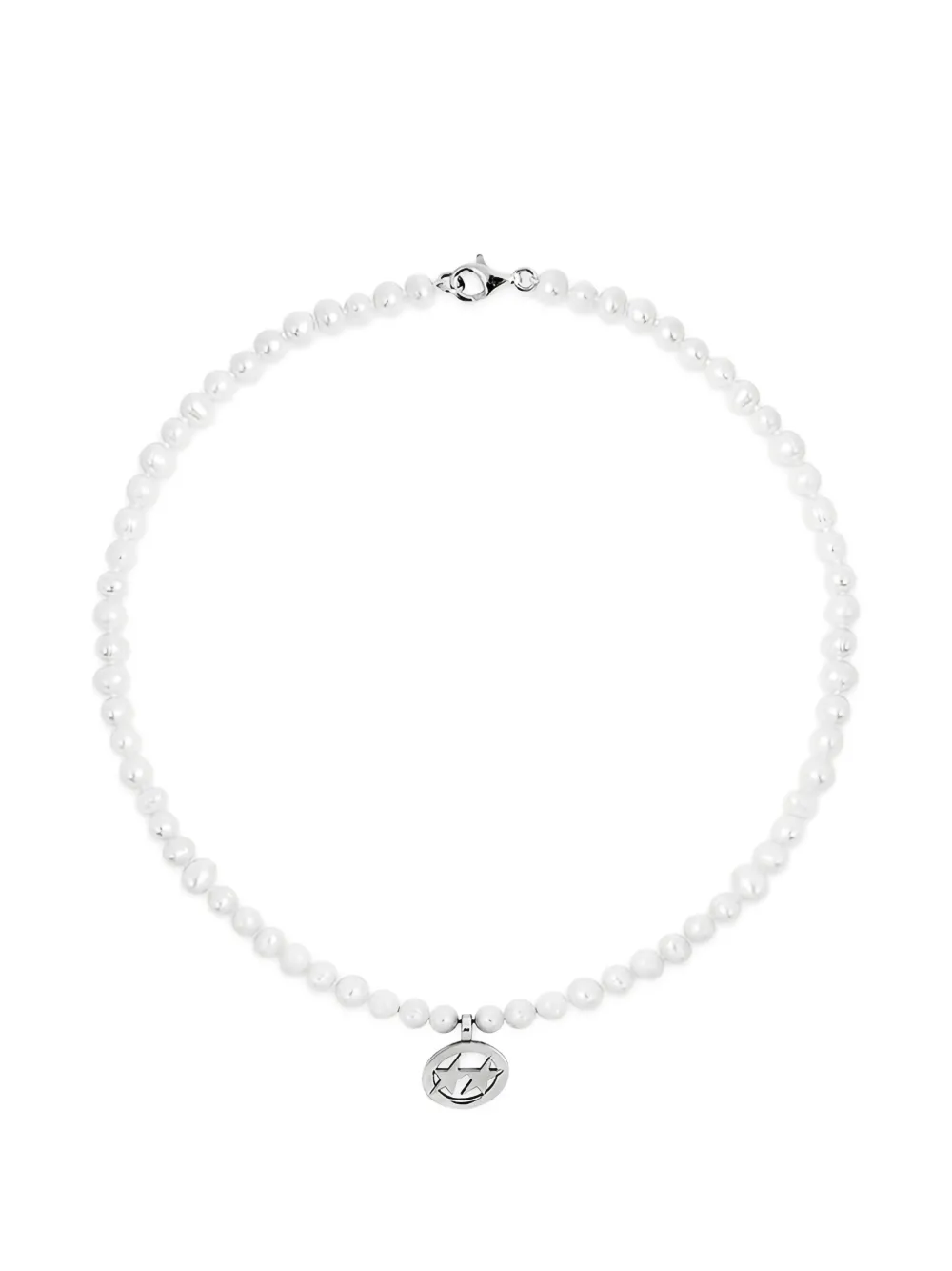 Twojeys Round Pearl Pendant Necklace In Brown