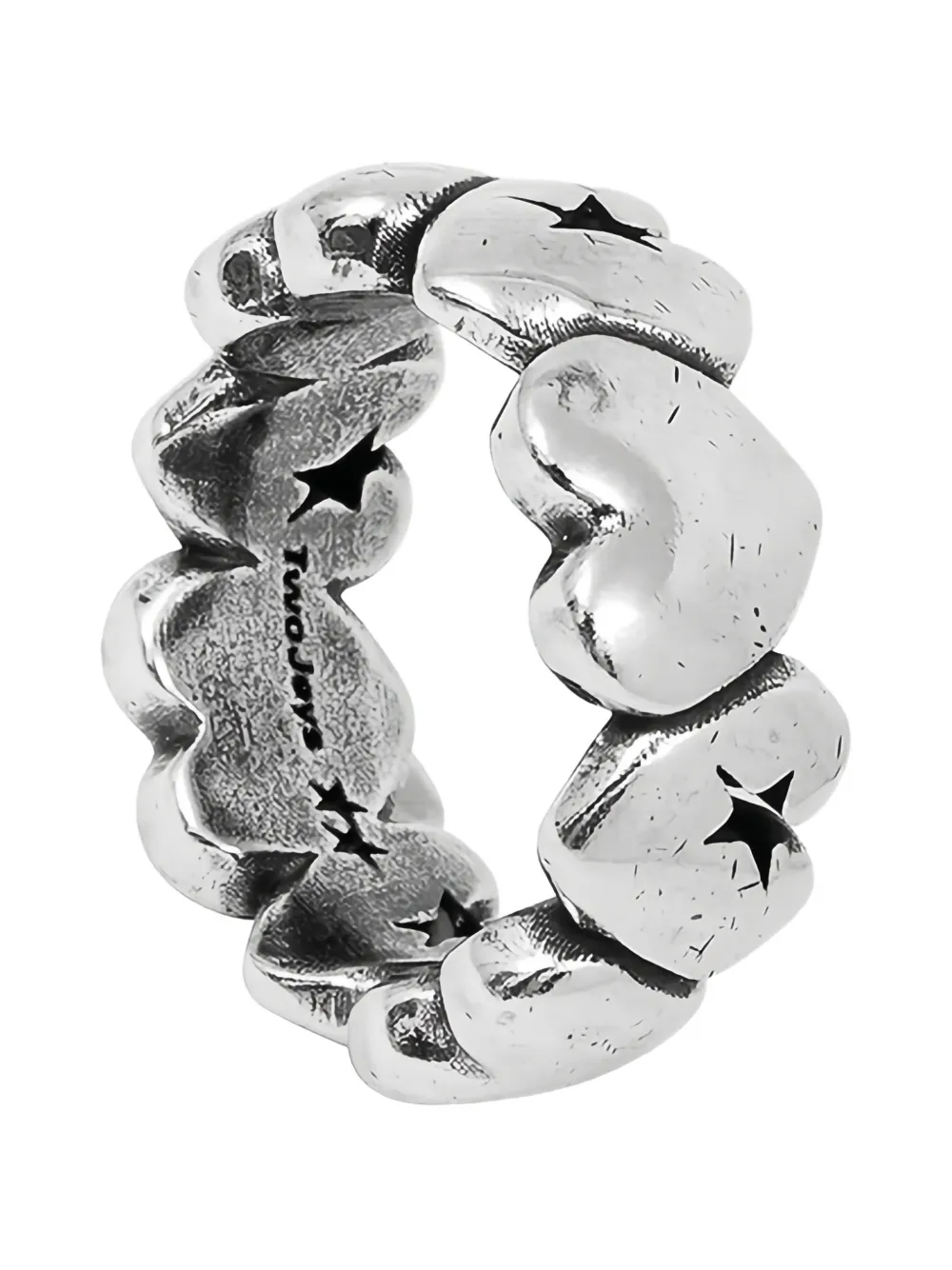 Twojeys Heart Star Ring In Silver