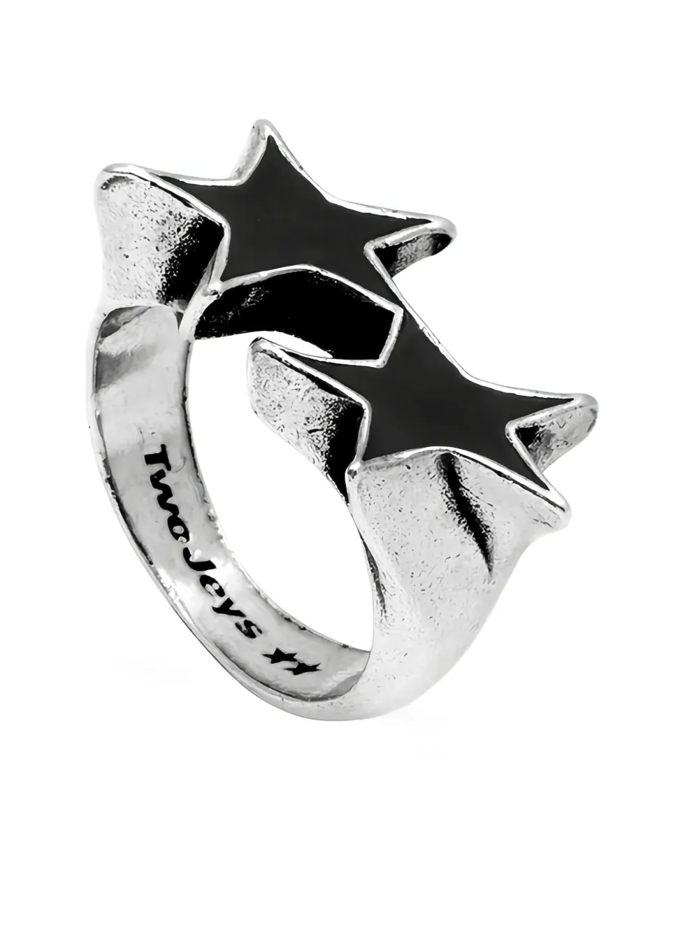 Twojeys Star Precious Metals Ring In Silver