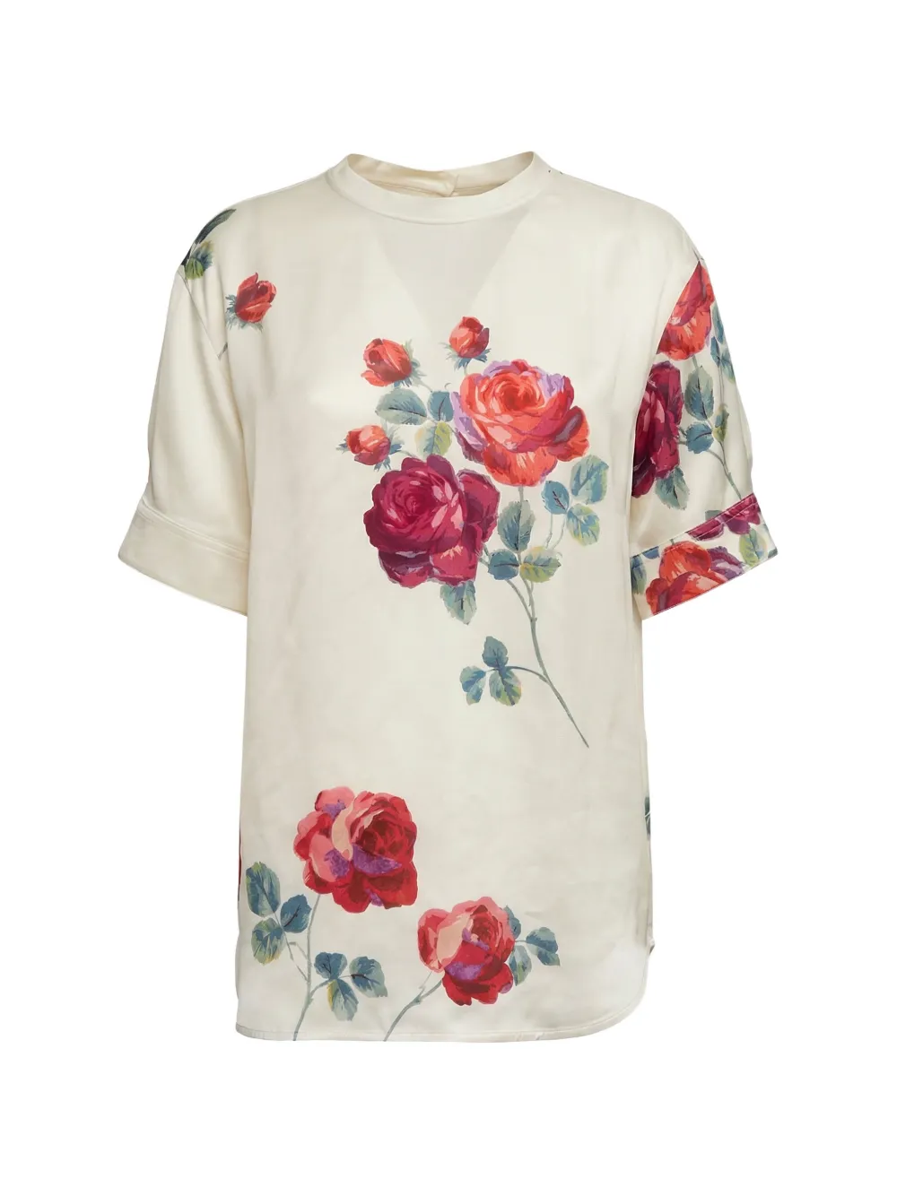 Nº21 floral-print short-sleeve blouse - Toni neutri