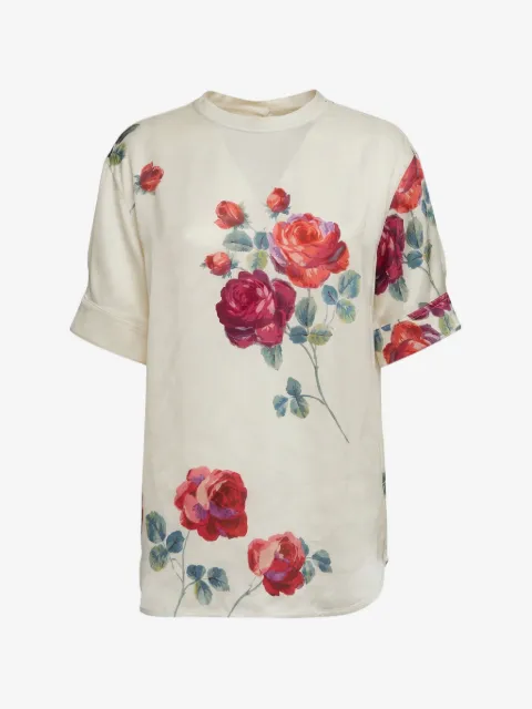Nº21 floral-print short-sleeve blouse