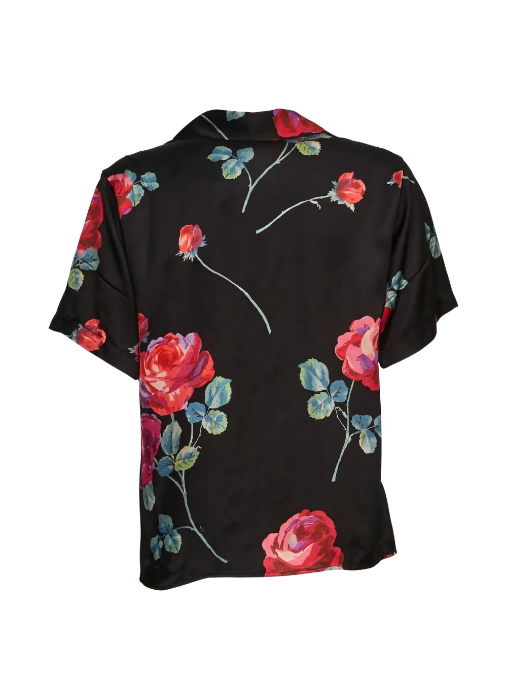 N&ordm;21 ruffled floral shirt - Zwart
