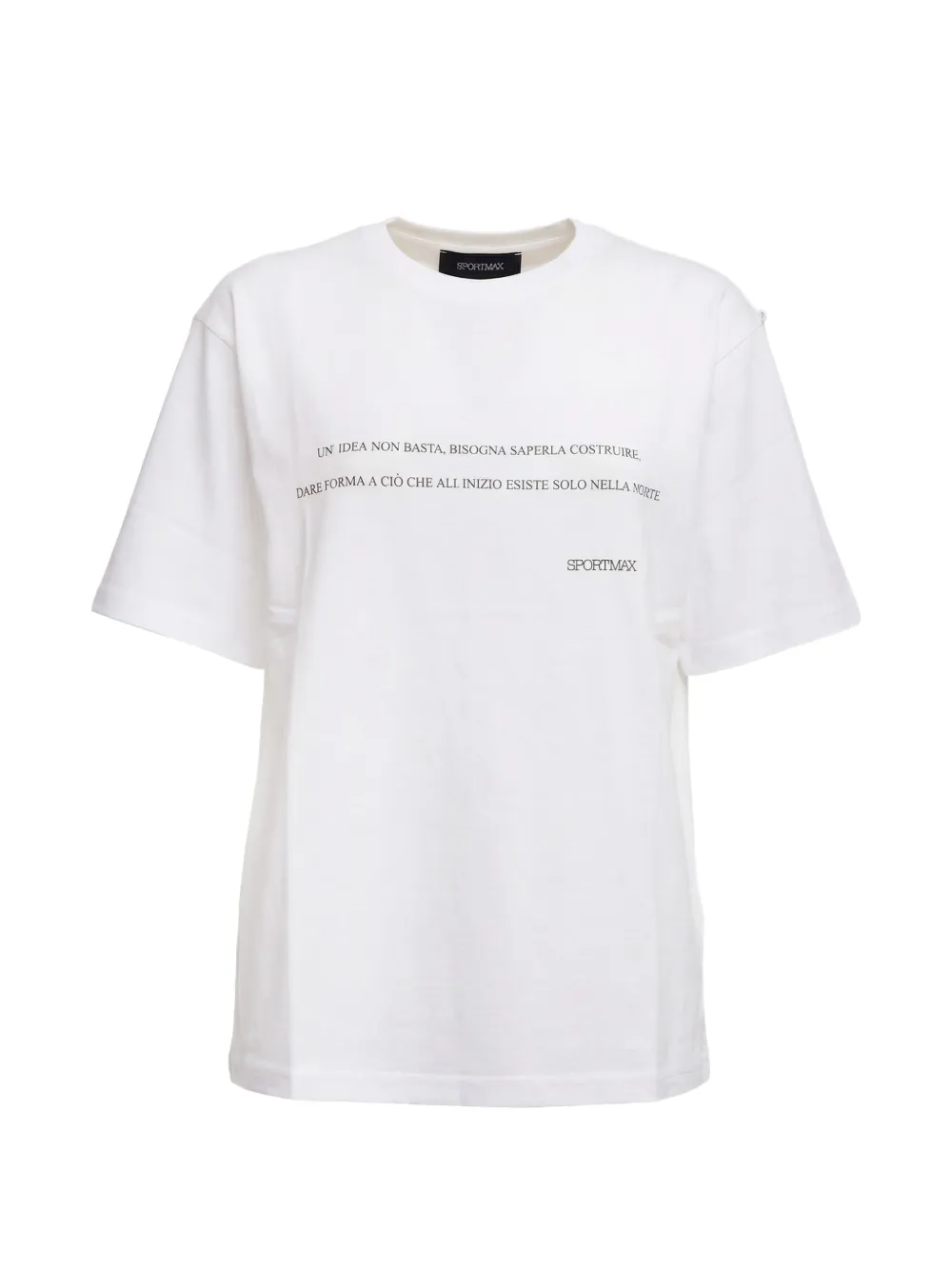 Sportmax Quiete Over text-print T-shirt - Bianco