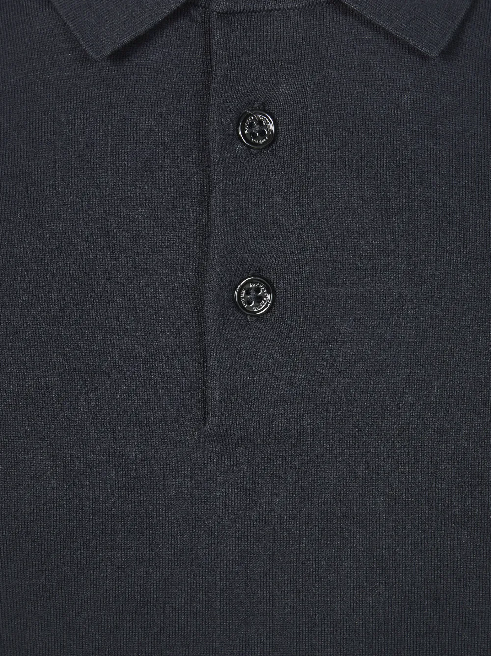 Paolo Pecora Poloshirt met knopen Zwart