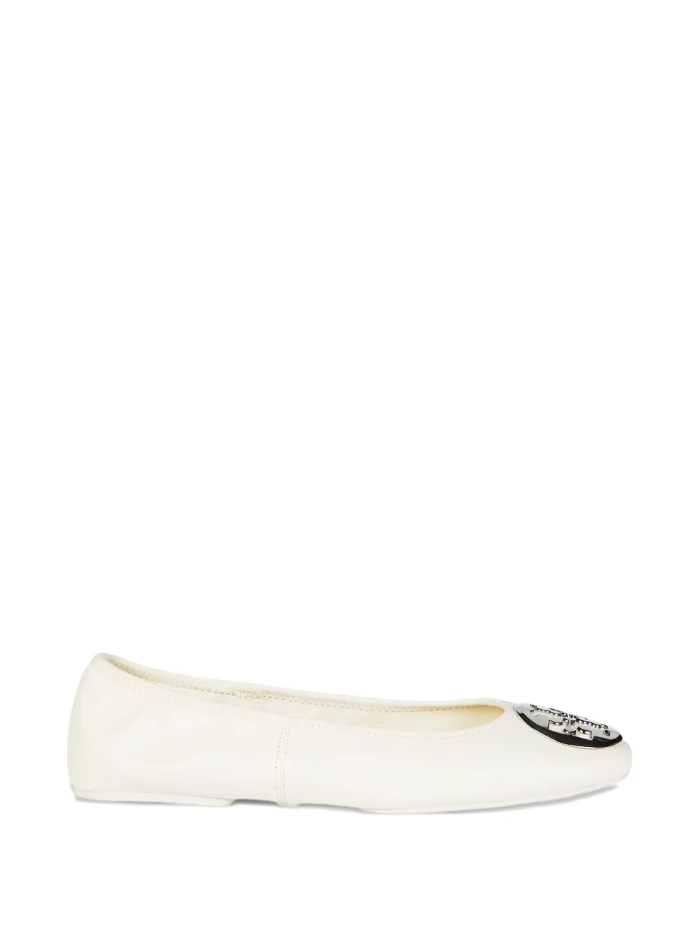 Tory Burch Reva logo-plaque ballet flats - Toni neutri