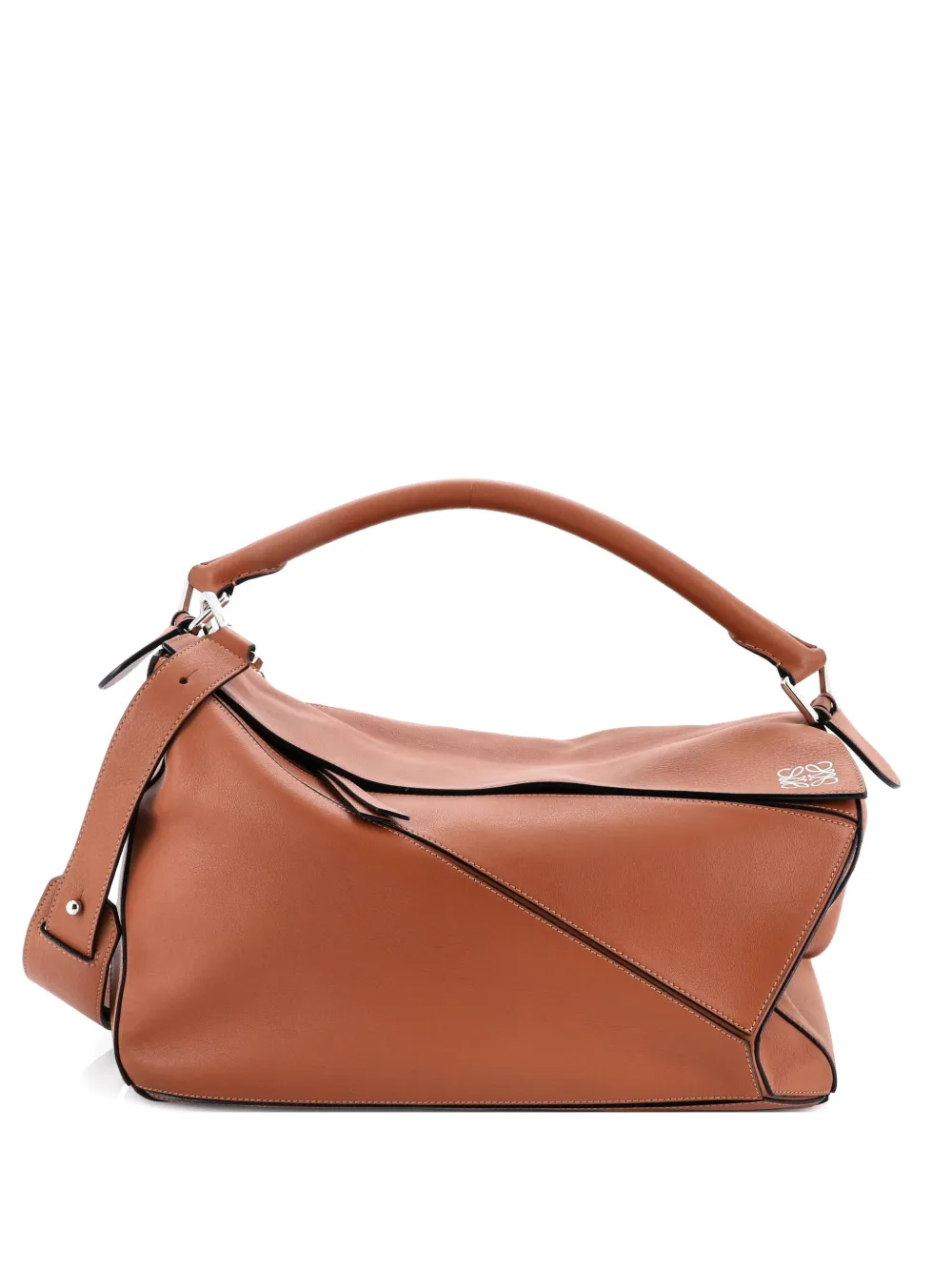 Loewe Pre-Owned Puzzle Bag Leather Large satchel - Marrone