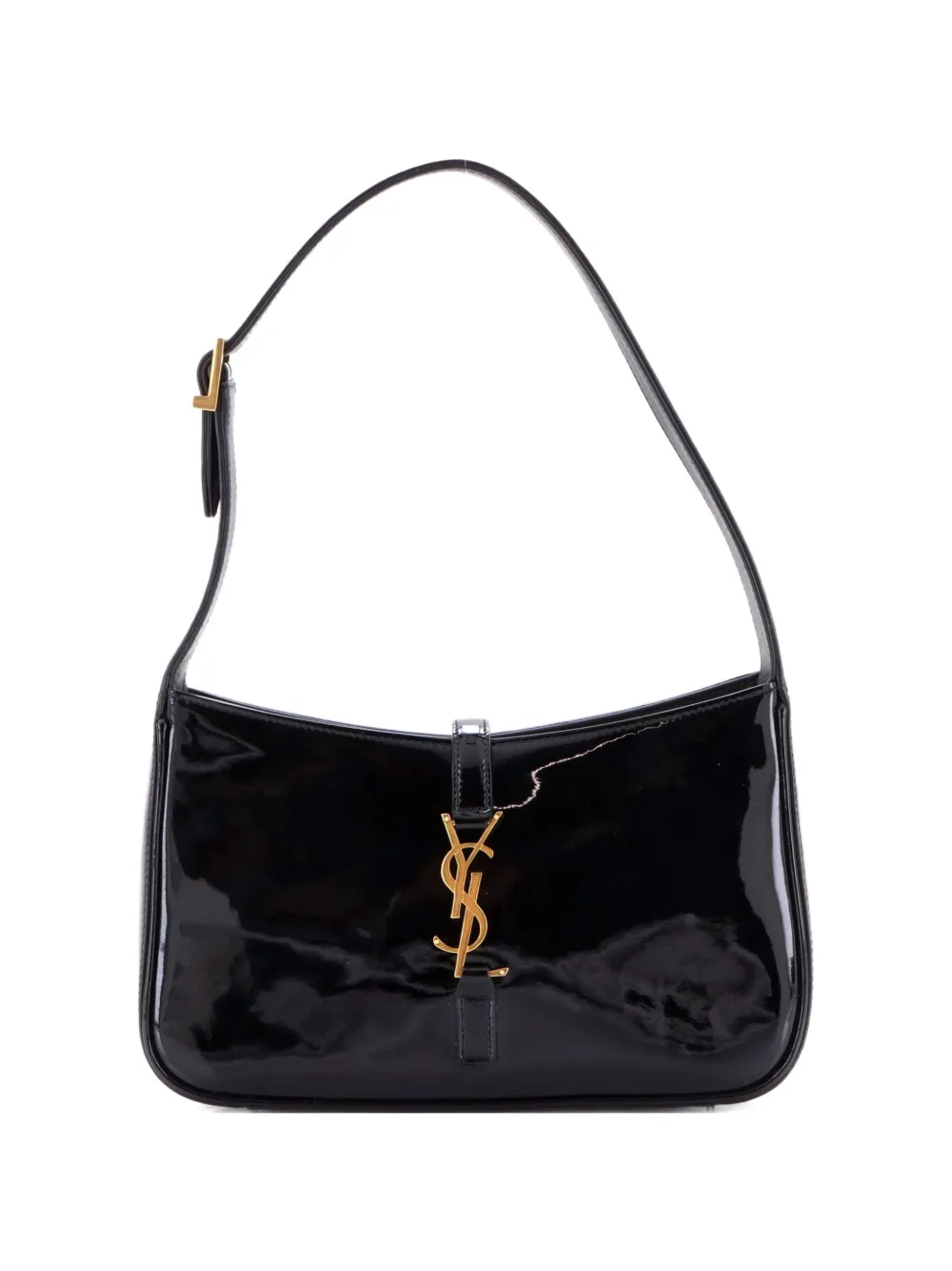 Saint Laurent Pre-Owned Le 5 a 7 Patent Small hobo bag - Nero