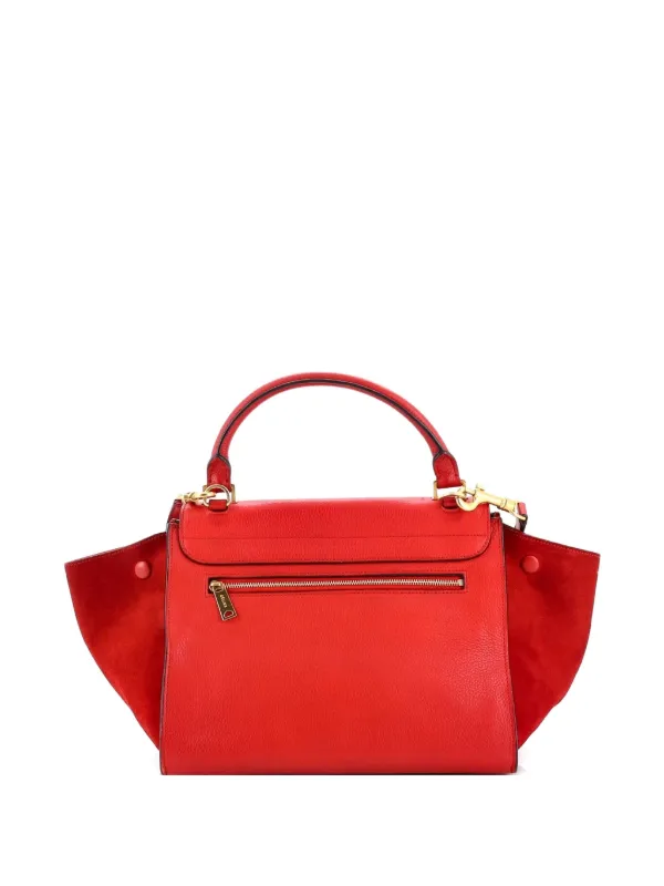 Celine Pre-Owned トラペーズ レザー スモール サッチェルバッグ 