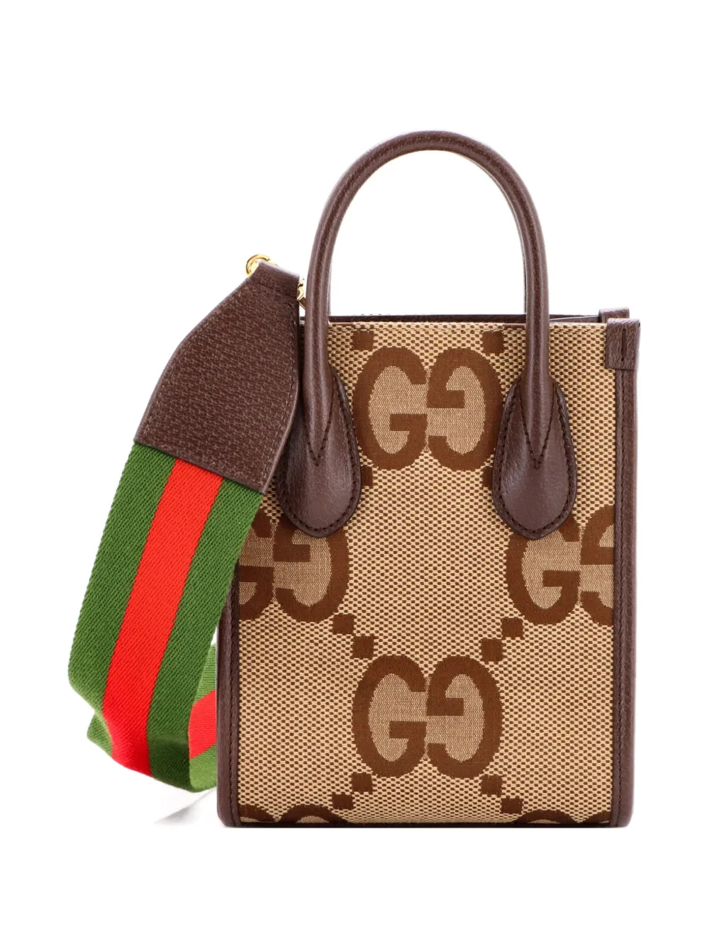 Gucci Pre-Owned Vertical Tote Jumbo GG Canvas Mini crossbody bag - Braun