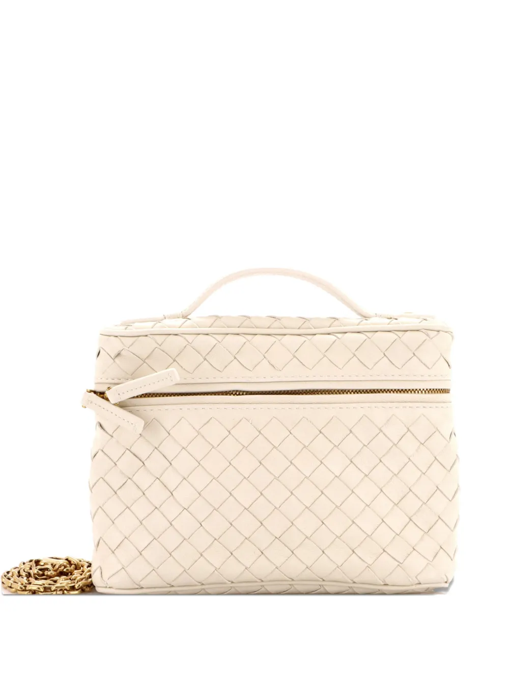 Bottega Veneta Pre-Owned Soft Chain Vanity Case Intrecciato Leather Small shoulder bag - Toni neutri