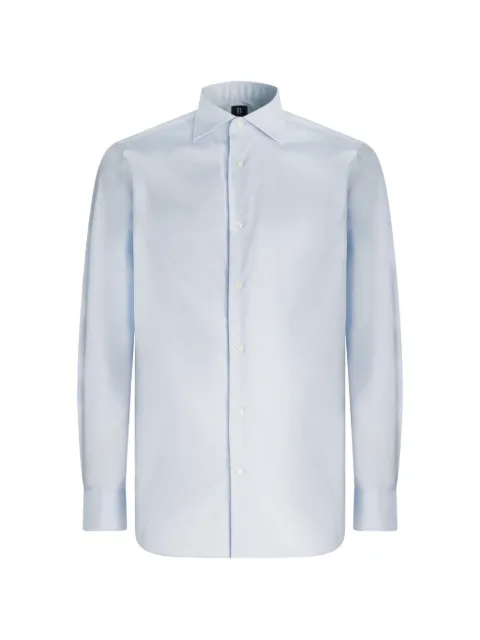 Boggi Milano windsor-collar pinpoint shirt
