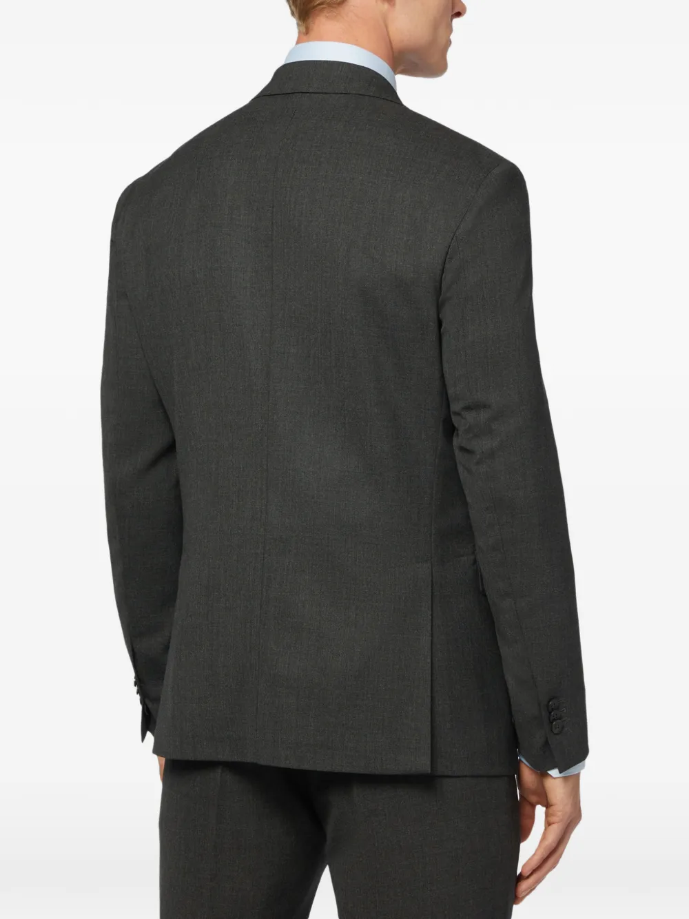 Boggi Milano Wollen blazer met klepzak Grijs