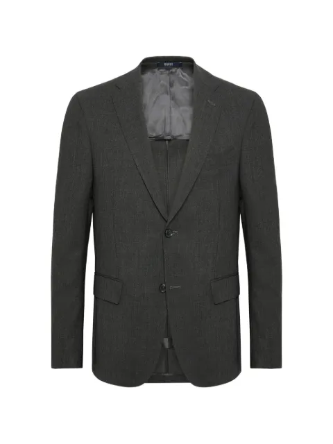 Boggi Milano flap-pocket wool blazer