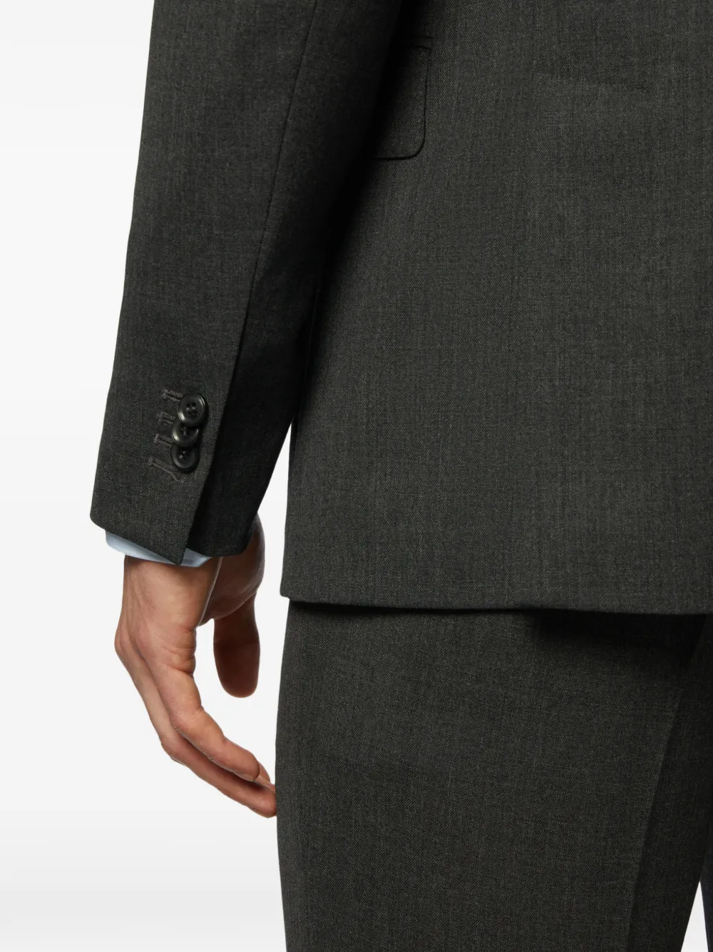 Boggi Milano Wollen blazer met klepzak Grijs