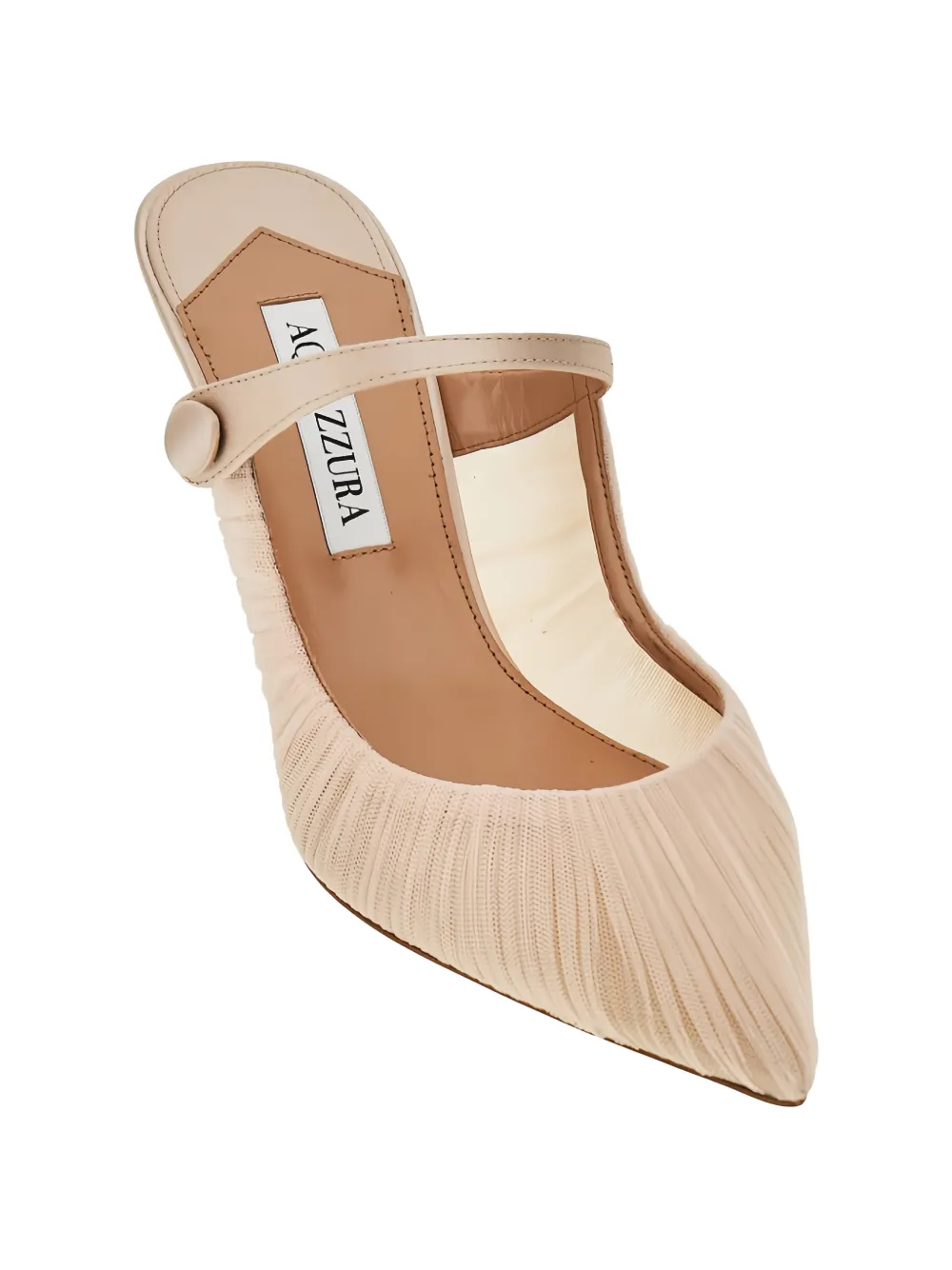 Aquazzura Voil strappy pointed-toe mules Roze