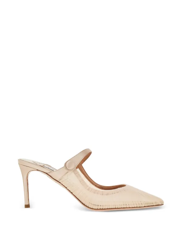 Aquazzura Voil Strappy Pointed-toe Mules in Pink
